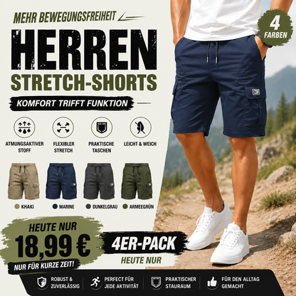 Herren‑Cargoshorts mit Taschen und Kordelzug