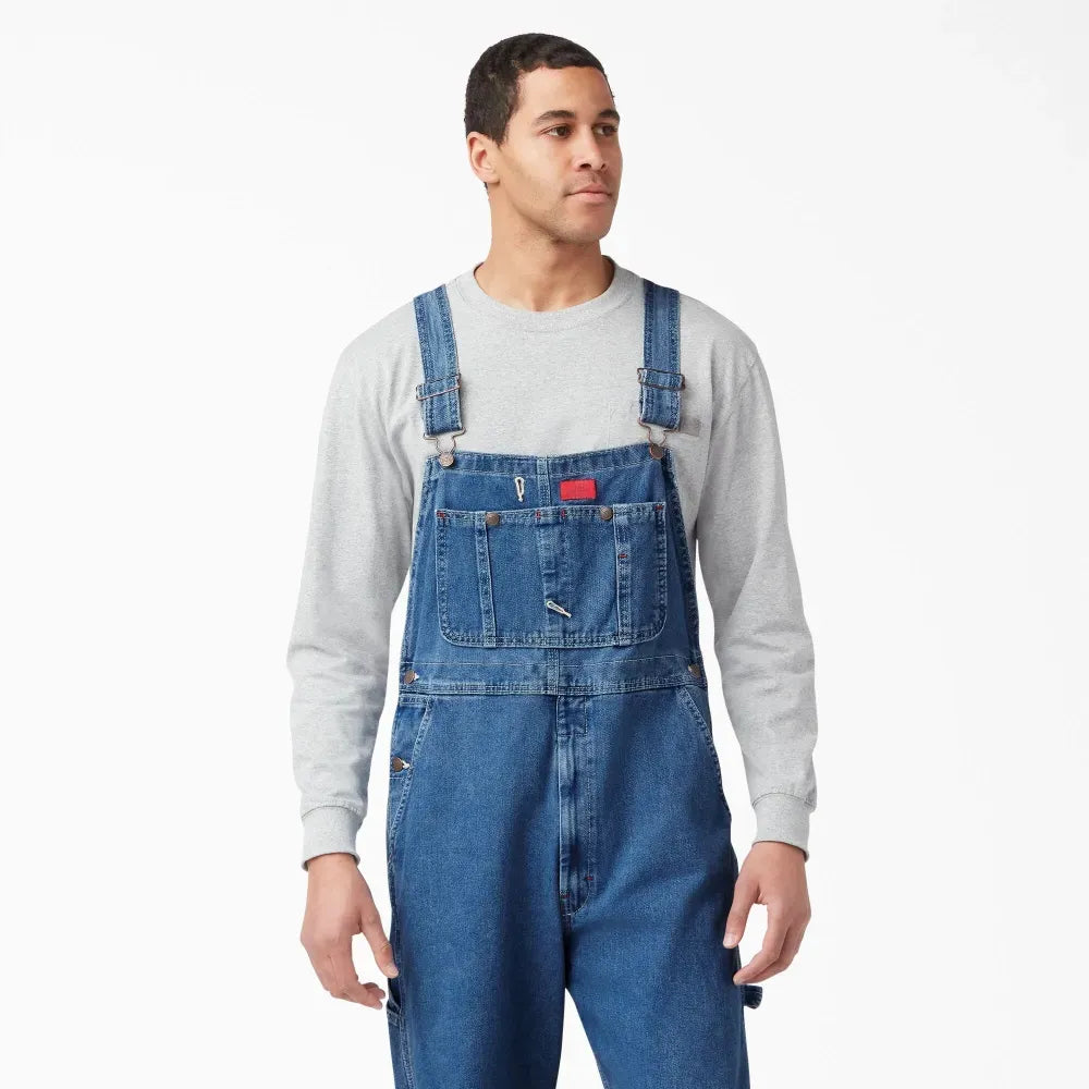 🔥Ausverkauf🔥 Herren robuste Denim‑Latzhose – verstellbare Träger & praktische Mehrzwecktaschen