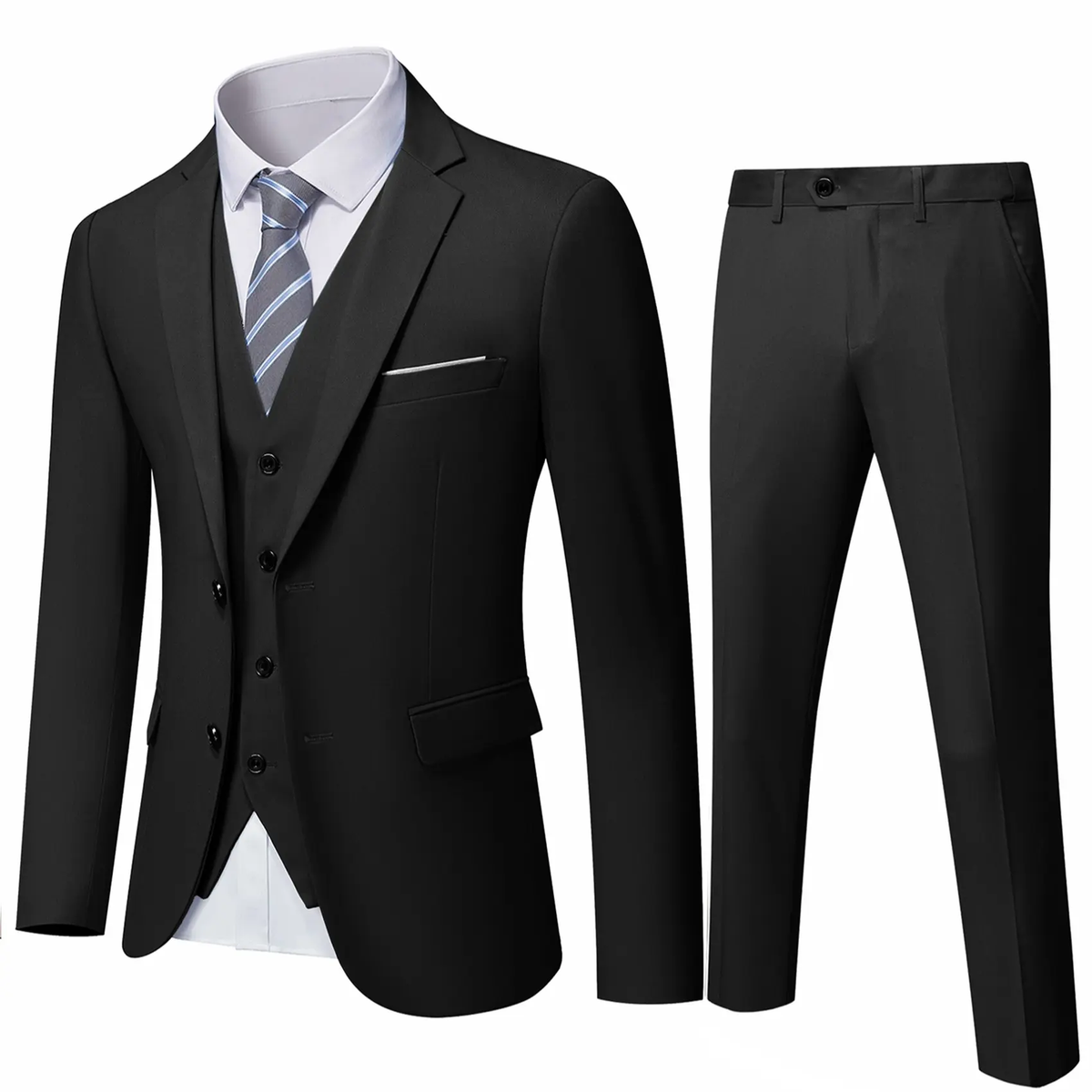 🔥Ausverkauf, begrenzter Lagerbestand 🔥 Herren‑Anzug mit Weste und Krawatte