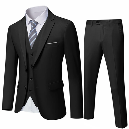 🔥Ausverkauf, begrenzter Lagerbestand 🔥 Herren‑Anzug mit Weste und Krawatte