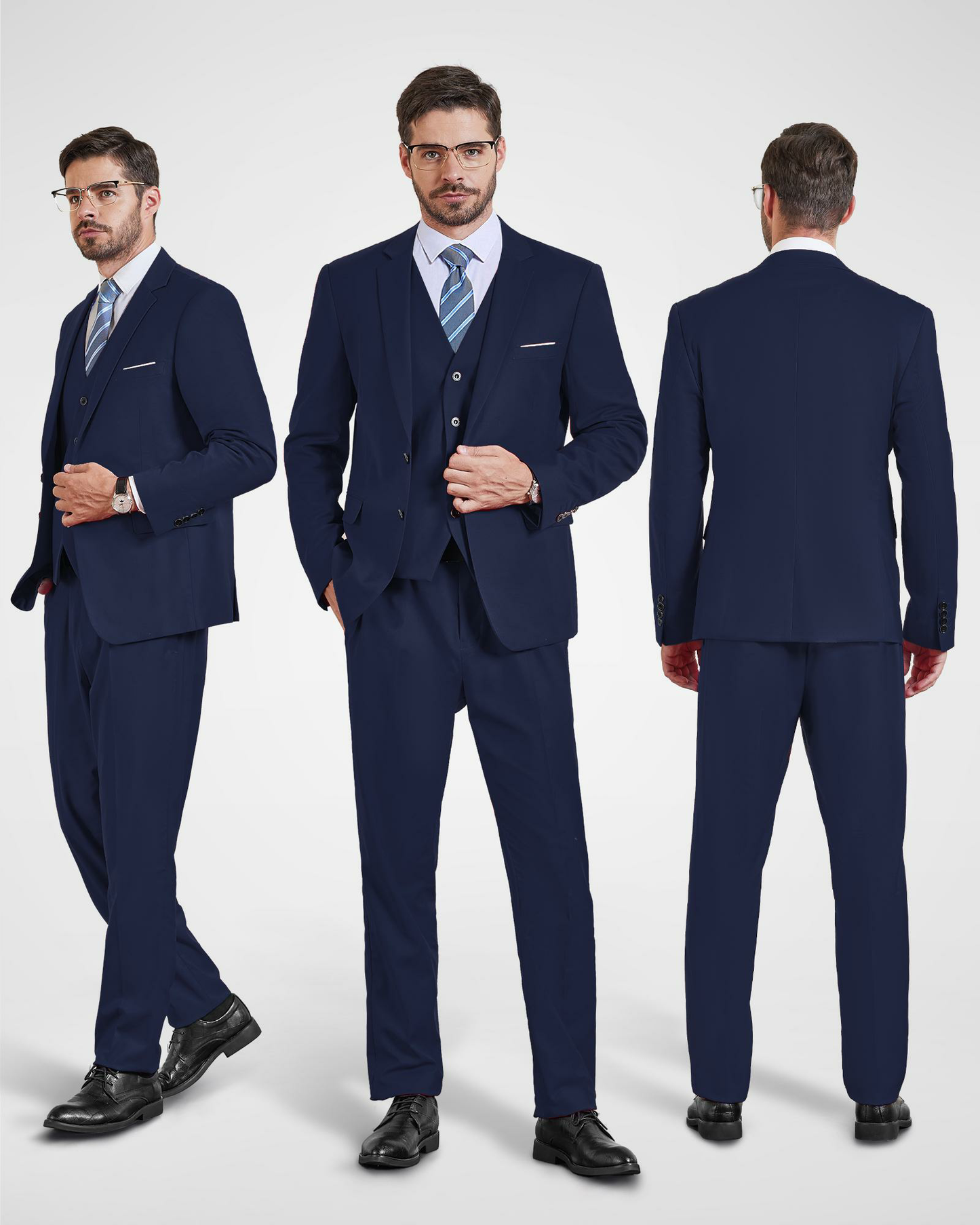 🔥Ausverkauf, begrenzter Lagerbestand 🔥 Herren‑Anzug mit Weste und Krawatte