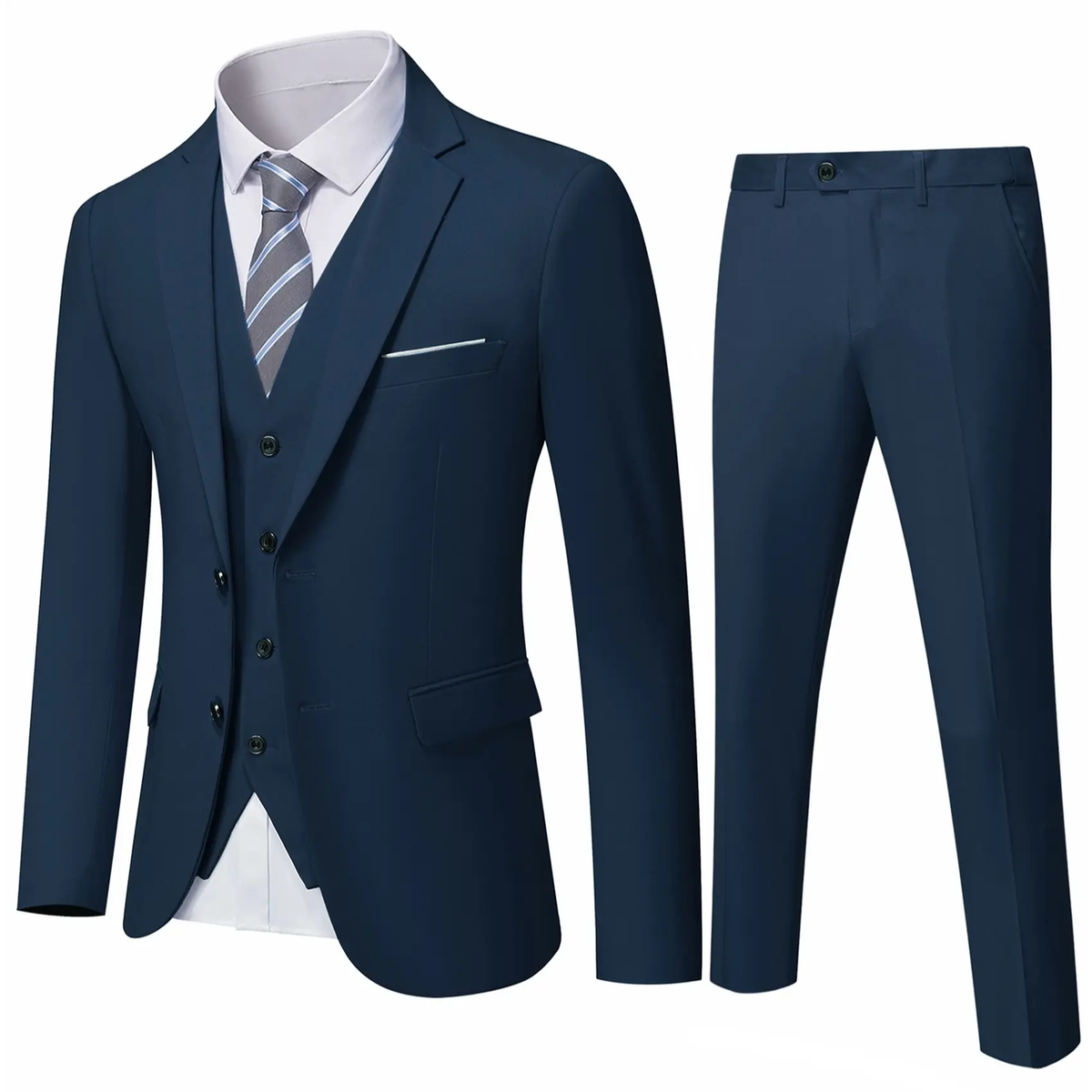 🔥Ausverkauf, begrenzter Lagerbestand 🔥 Herren‑Anzug mit Weste und Krawatte
